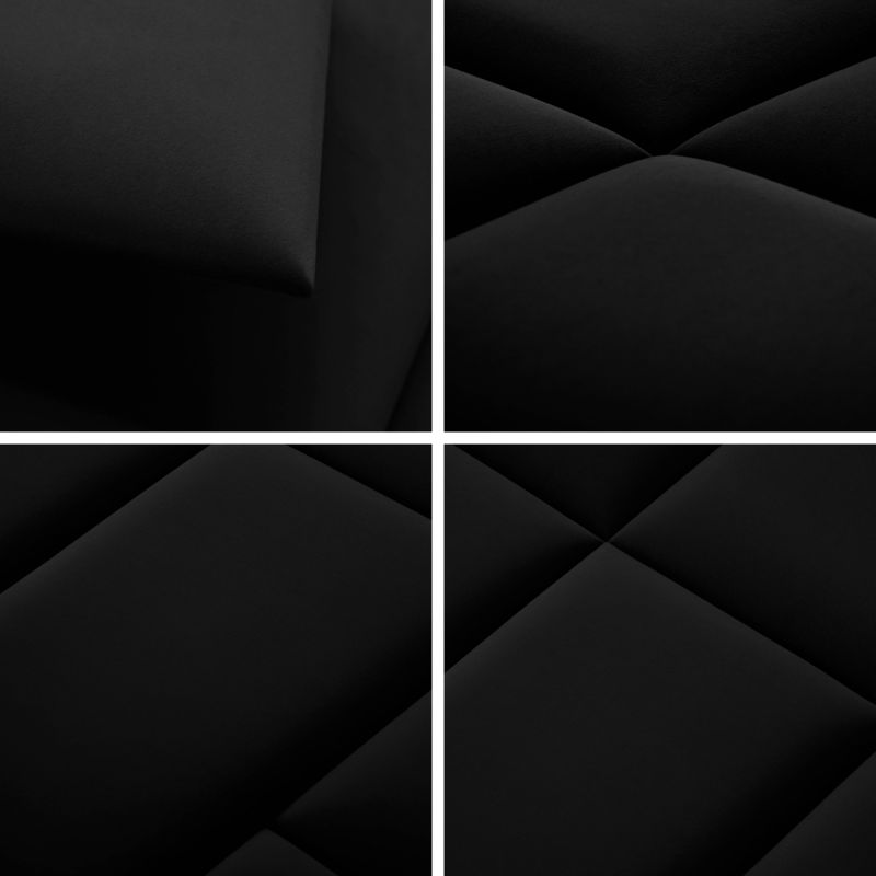 Čalúnený stenový panel Stegu Mollis štvorcový 30 x 30 cm čierny