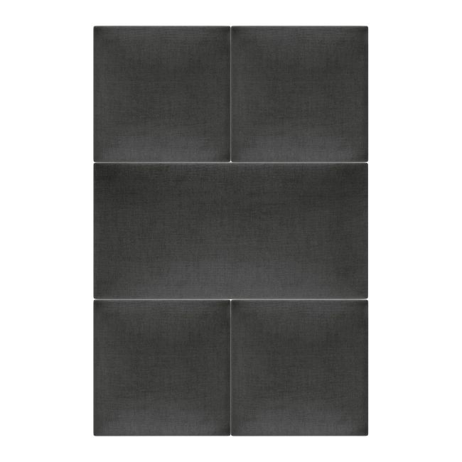 Čalúnený stenový panel Stegu Mollis štvorcový 30 x 30 cm grafit