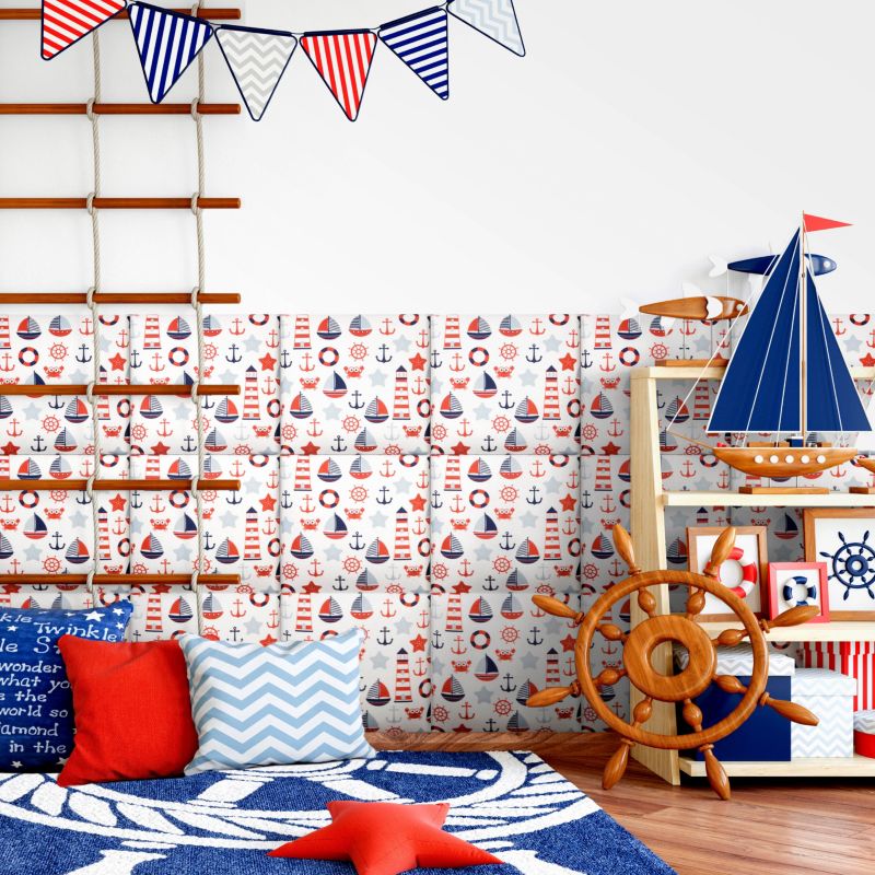 Čalúnený nástenný panel Stegu Mollis štvorcový 30 x 30 cm sivozelená