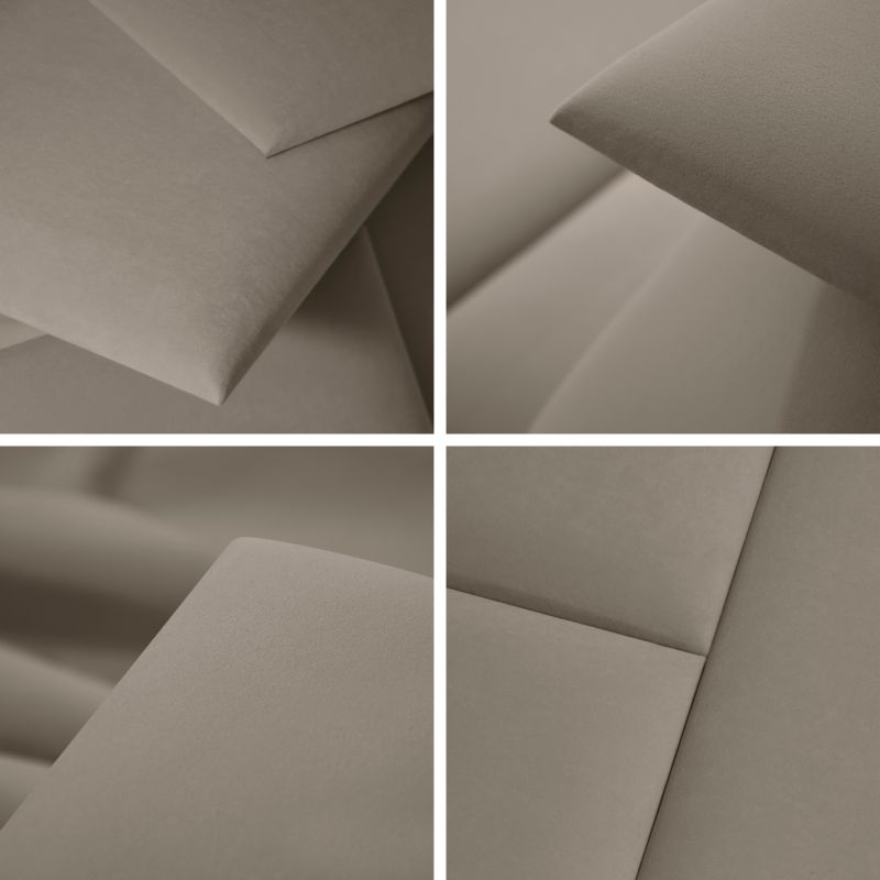 Čalúnený stenový panel Stegu Mollis MV09 obdĺžnik 60 x 30 cm béžový