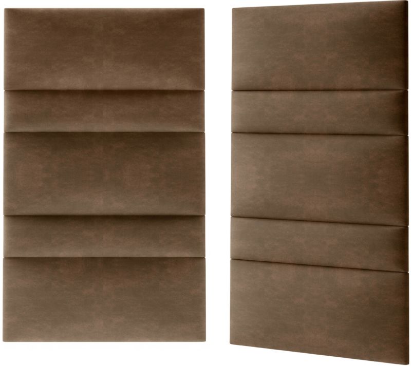 Stegu Mollis čalúnený stenový panel, obdĺžnikový, 90 x 30 cm, tmavo hnedá