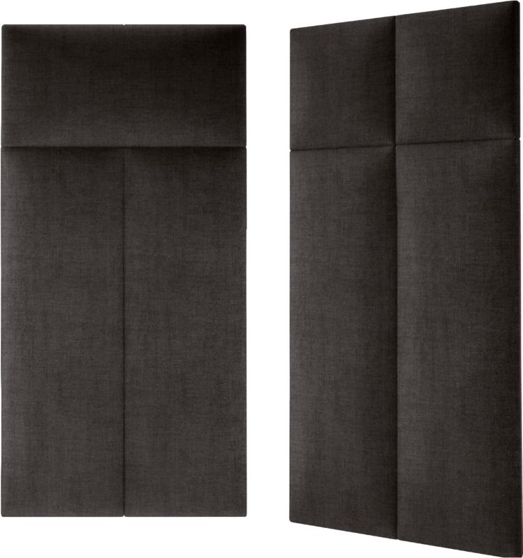 Stegu Mollis čalúnený stenový panel, obdĺžnikový, 90 x 30 cm, grafit