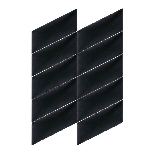 Stegu Mollis čalúnený nástenný panel rovnobežník 15 x 30 cm čierny L