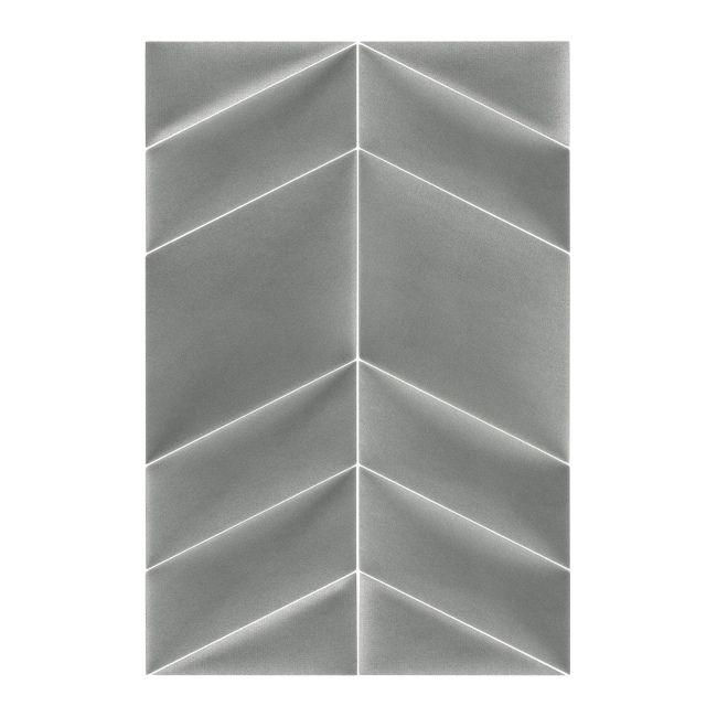 Stegu Mollis čalúnený stenový panel rovnobežník 15 x 30 cm sivý P