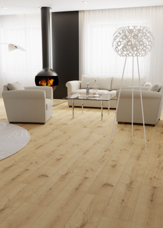 Vodotesné vinylové podlahové panely Kronospan SPC Galicus Oak s integrovanou podložkou 1,98 m2