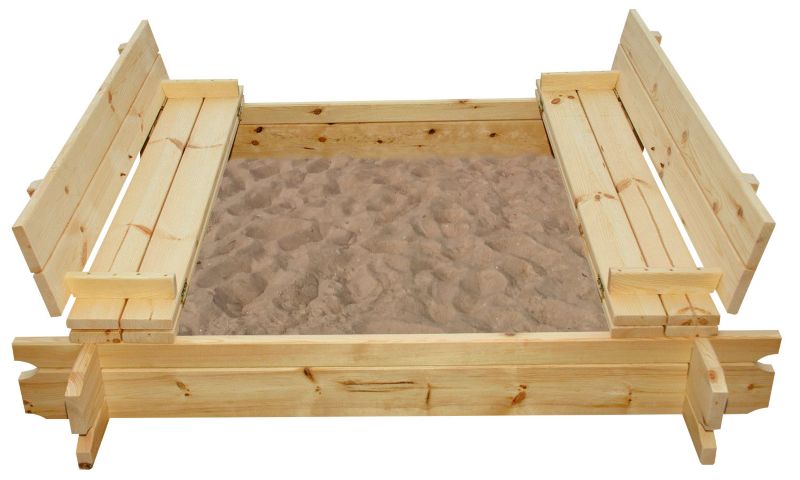 Pieskovisko s krytom a lavicou 120 x 120 cm