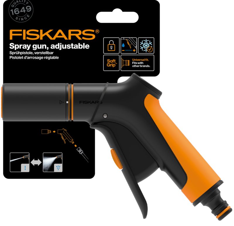 Nastaviteľná striekacia pištoľ Fiskars Comfort