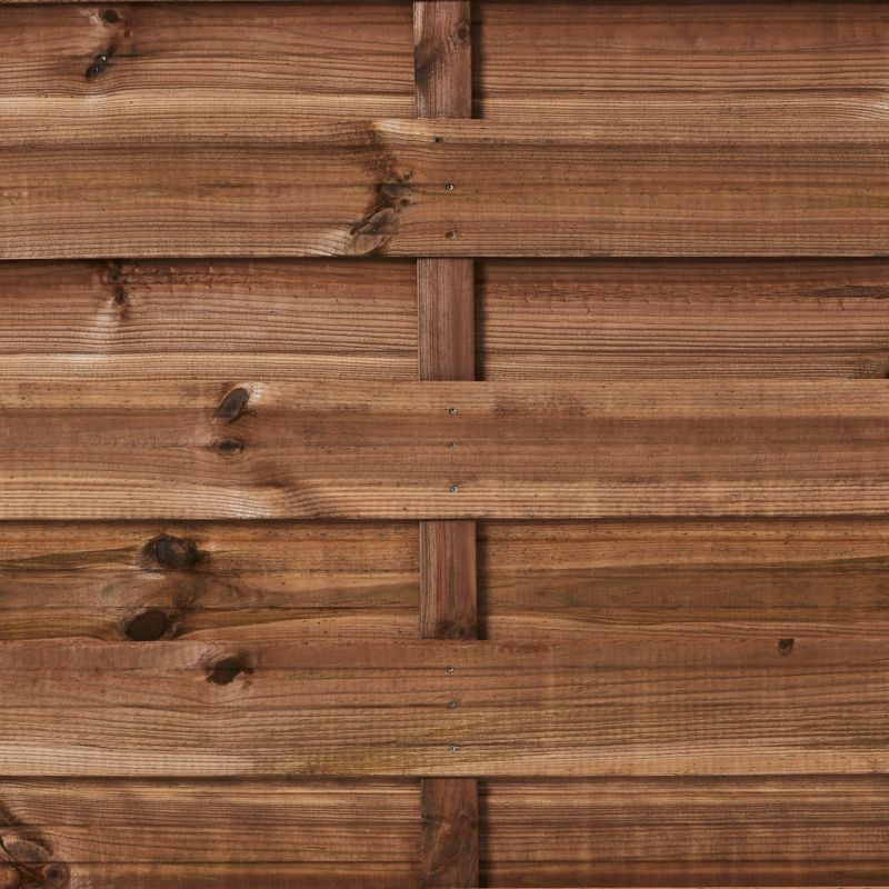 Drevený plot Blooma 180 x 180 cm, hnedý, rám 40 x 60 mm