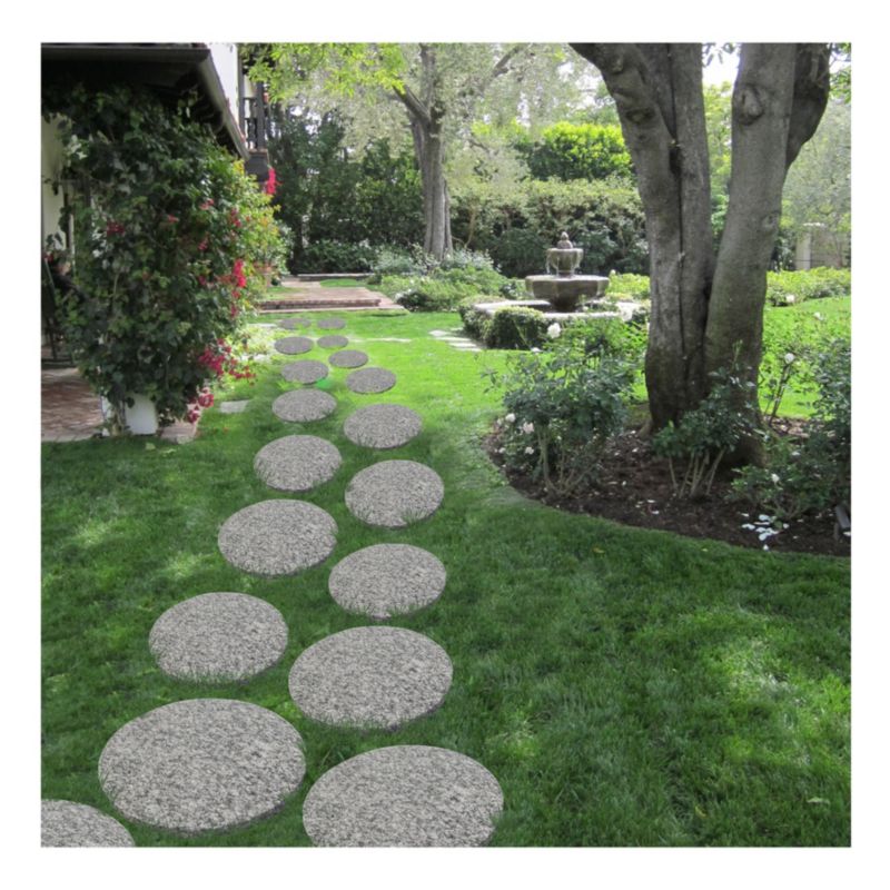 Okrúhla žulová doska 30 x 2 cm sivá