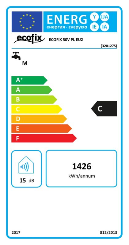 Vertikálny ohrievač Ecofix 50 V EU2 50 l