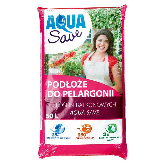 Substrát Aqua Save pre muškáty 50 l