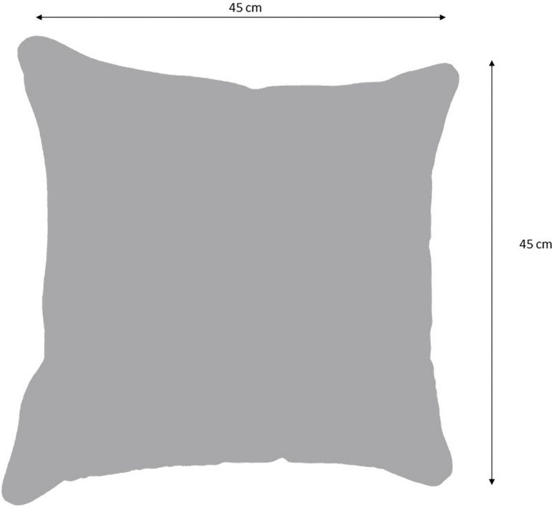 Bavlnený vankúš 45 x 45 cm s modrým a žltým lemom