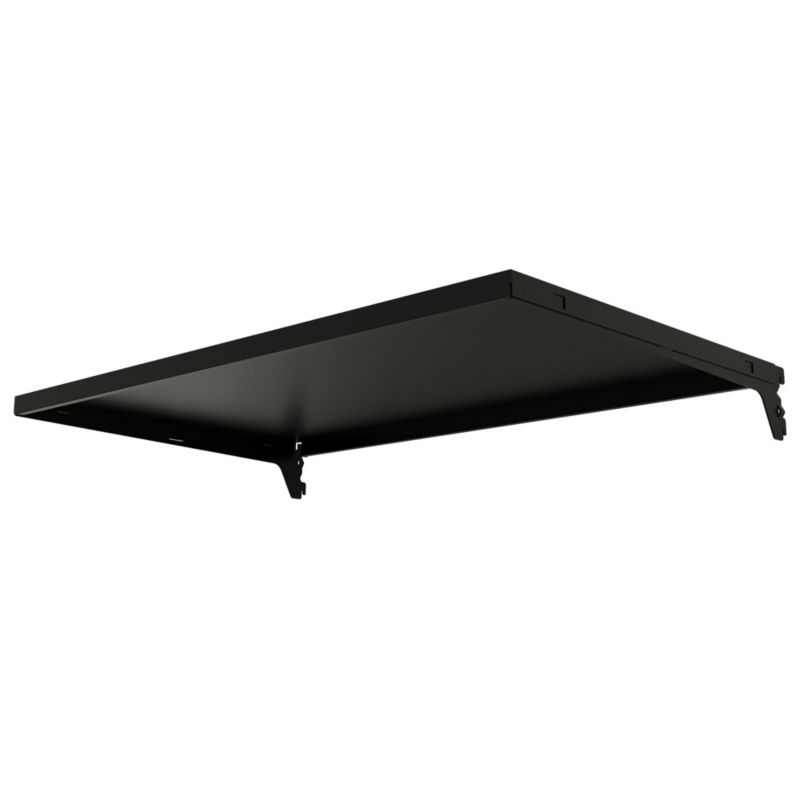 Kovová polica 66 x 40 cm čierna