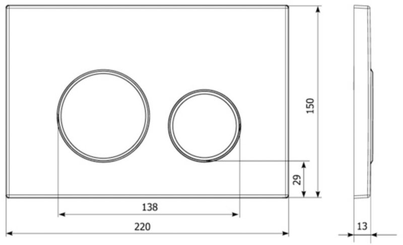 Bielo-zlatý toaletný gombík Ravak Circle