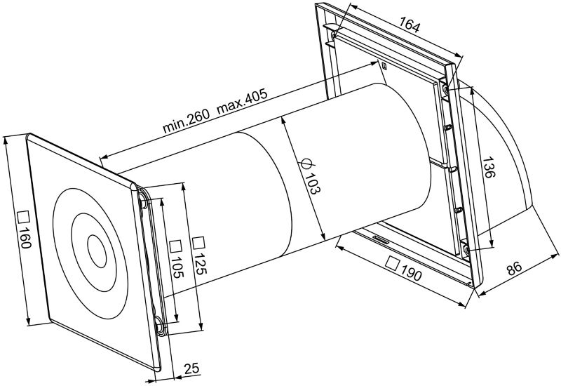 Kompaktný rekuperátor Awenta HRV100P