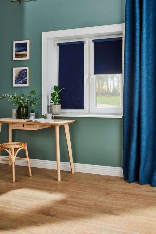 Zamatová roleta 37 x 180 cm indigo