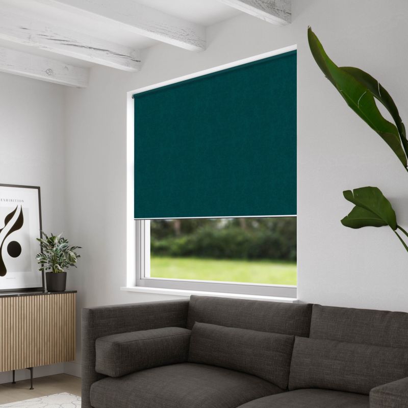 Zamatová roleta 37 x 180 cm smaragdová