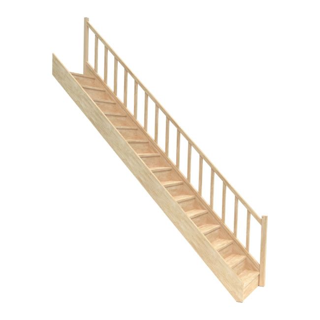 Priame drevené schody EGD 080RC