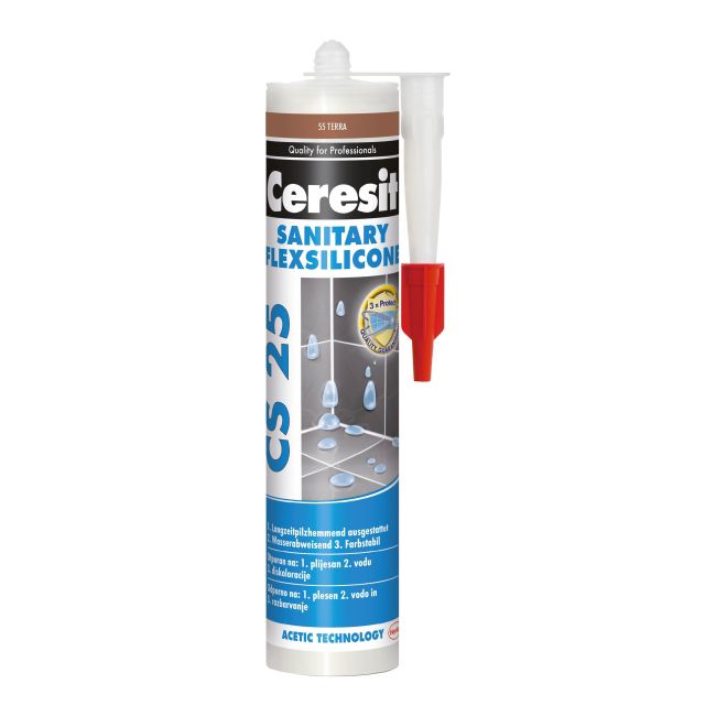 Sanitárny silikón Ceresit CS 25 hnedý 280 ml