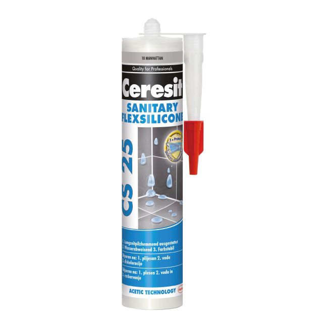 Ceresit CS 25 sanitárny silikón, tmavosivý, 280 ml