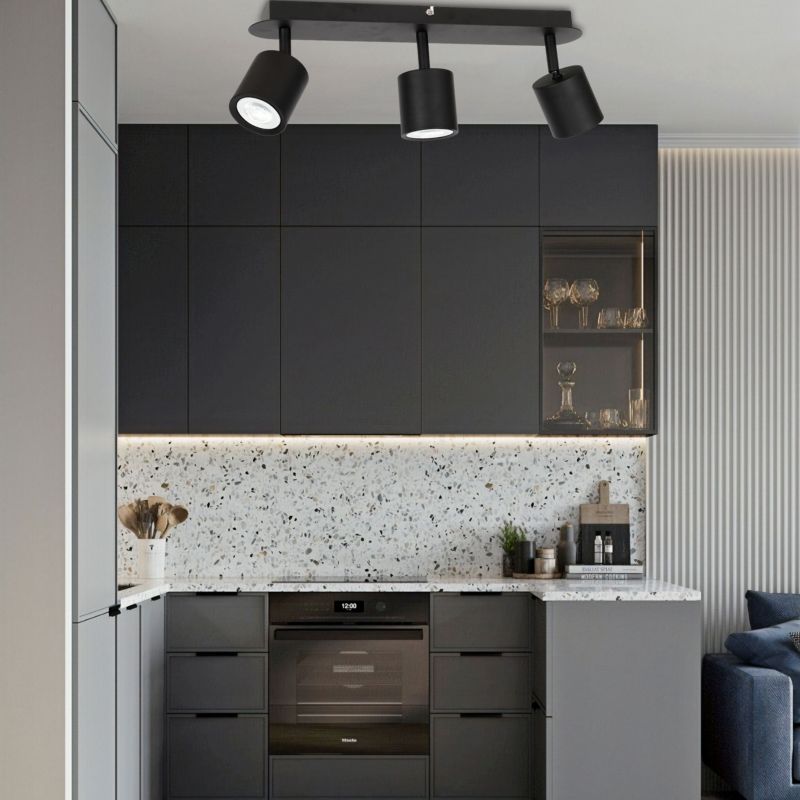 Spot Luminex Demia 3 x GU10 czarny