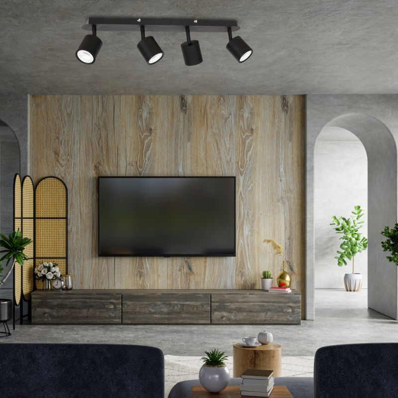 Spot Luminex Demia 4 x GU10 czarny