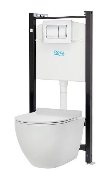 Roca Active chrómový rám podomietkového WC