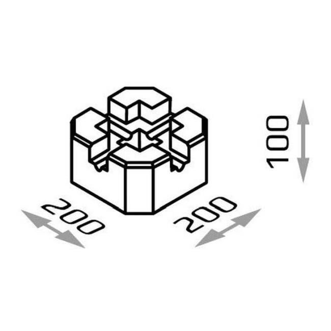 Joniec terasová noha 20 x 20 x 10 cm šedá