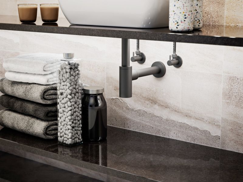 Sifón pod umývadlo Jano, čierny