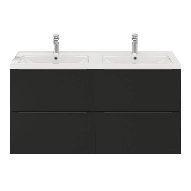 Imandra skrinka pod umývadlo, 120 cm, čierna matná