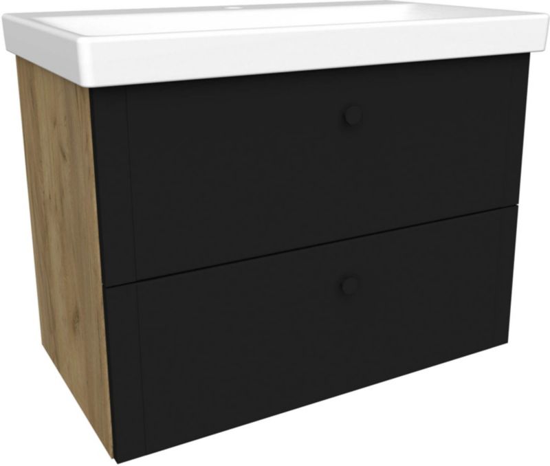 Mirano Azzura New skrinka pod umývadlo 65 cm dub / čierna