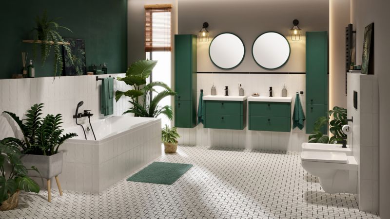 Mirano Azzura New skrinka pod umývadlo, 65 cm, zelená