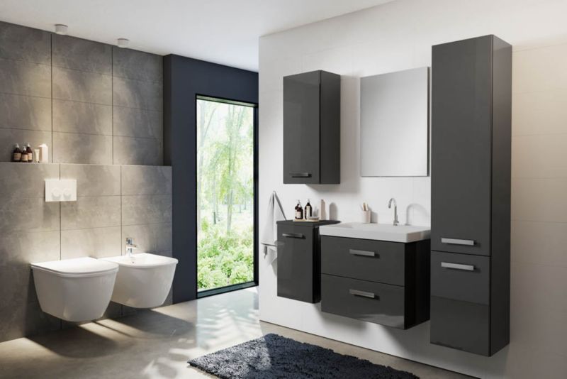 Skrinka pod umývadlo Mirano Vika, 65 cm, antracit