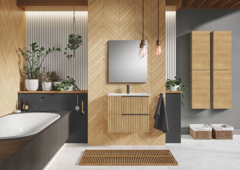 Skrinka pod umývadlo Roca Style, 60 cm, dub Hamilton