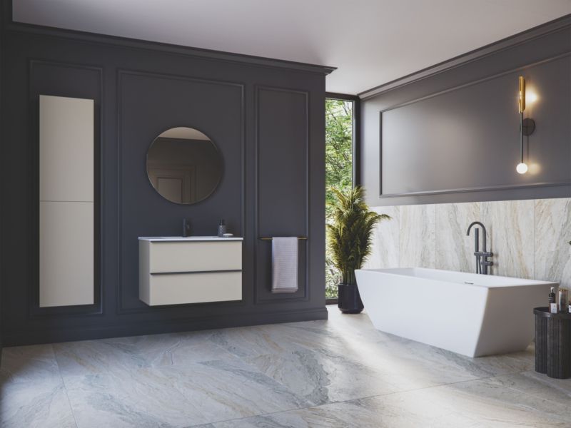 Skrinka pod umývadlo Roca Style, 80 cm, matný kašmír