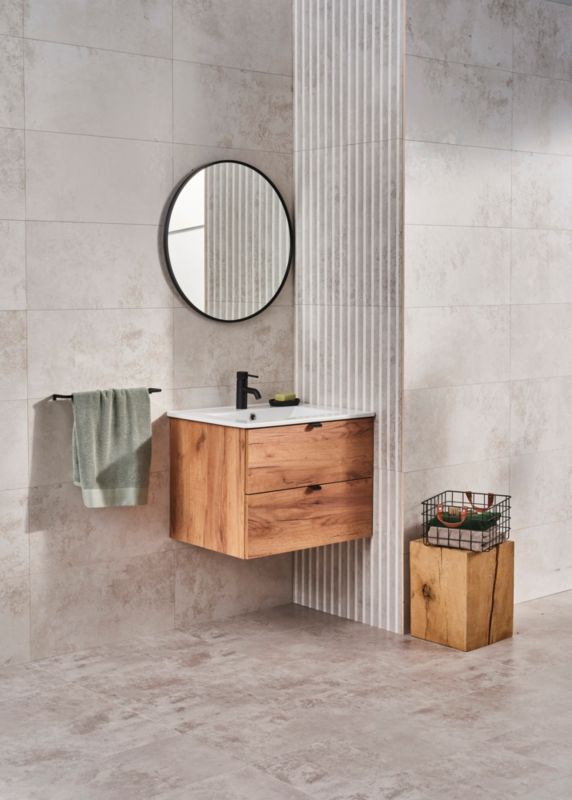 Daira závesná skrinka s umývadlom 60 cm, dub