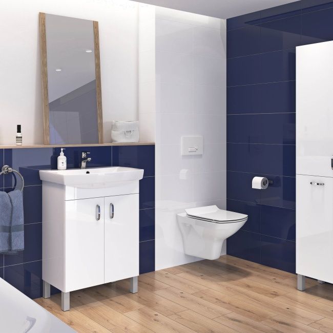 Cersanit Claso 60 cm biela skrinka s umývadlom