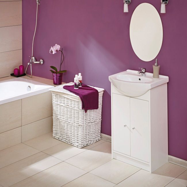 Mona 50 cm biela skrinka s umývadlom