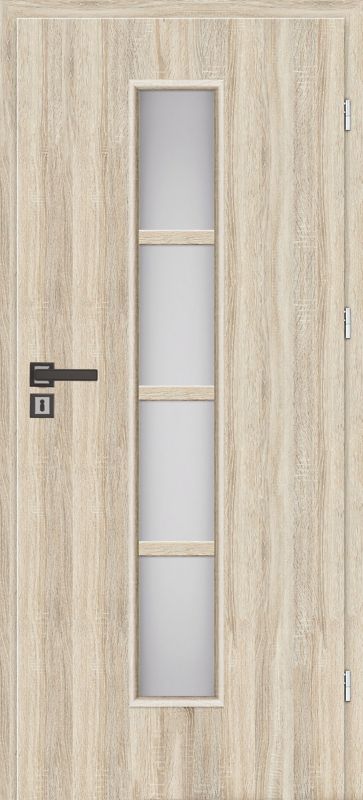 Tabuľa na dvere Schaffner Clara s kľúčom, čierna-matná / chróm