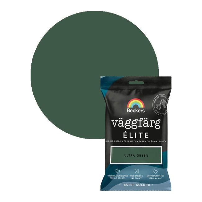 Beckers Vaggfarg Elite ultra zelený keramický tester farieb 0,05 l
