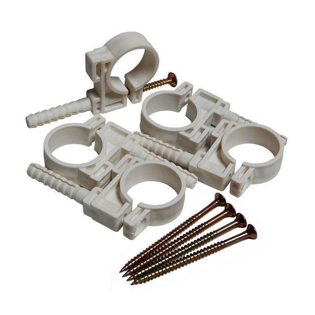 Plastový držiak rúrok 5 ks 25 mm PP