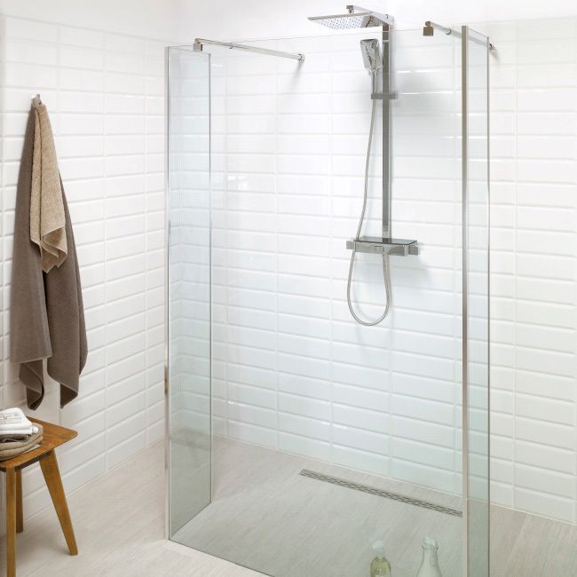 Cooke&Lewis Walk-In London okrúhla teleskopická násada 70-120 cm, chróm