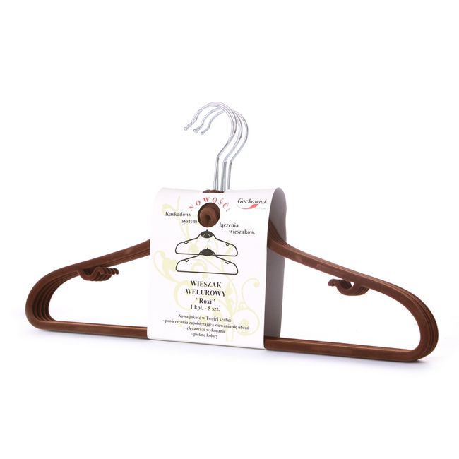 Roxi zamatové vešiaky 5 ks.