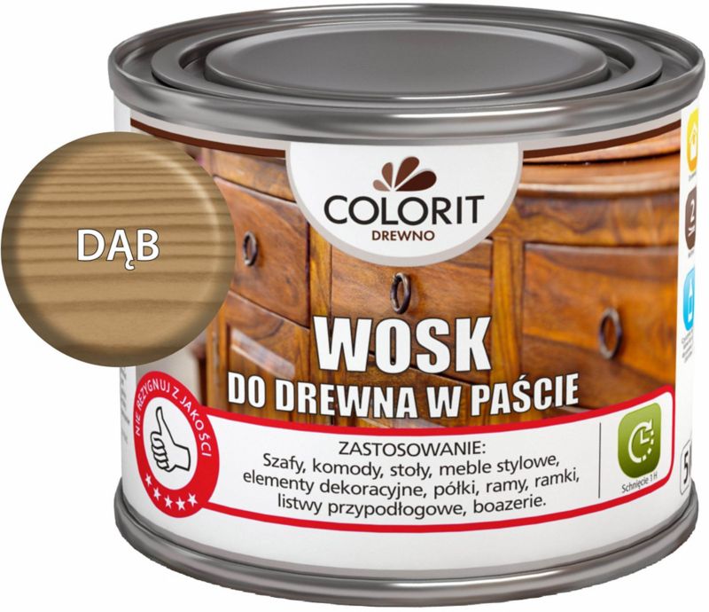 Colorit Wood dub pastový vosk 0,5l