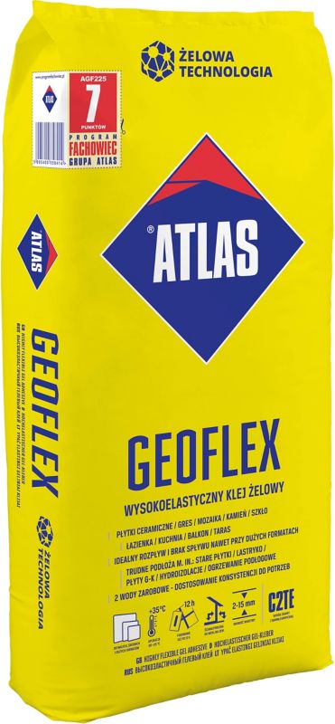 Vysokoelastické gélové lepidlo Atlas Geoflex C2TE 22,5 kg