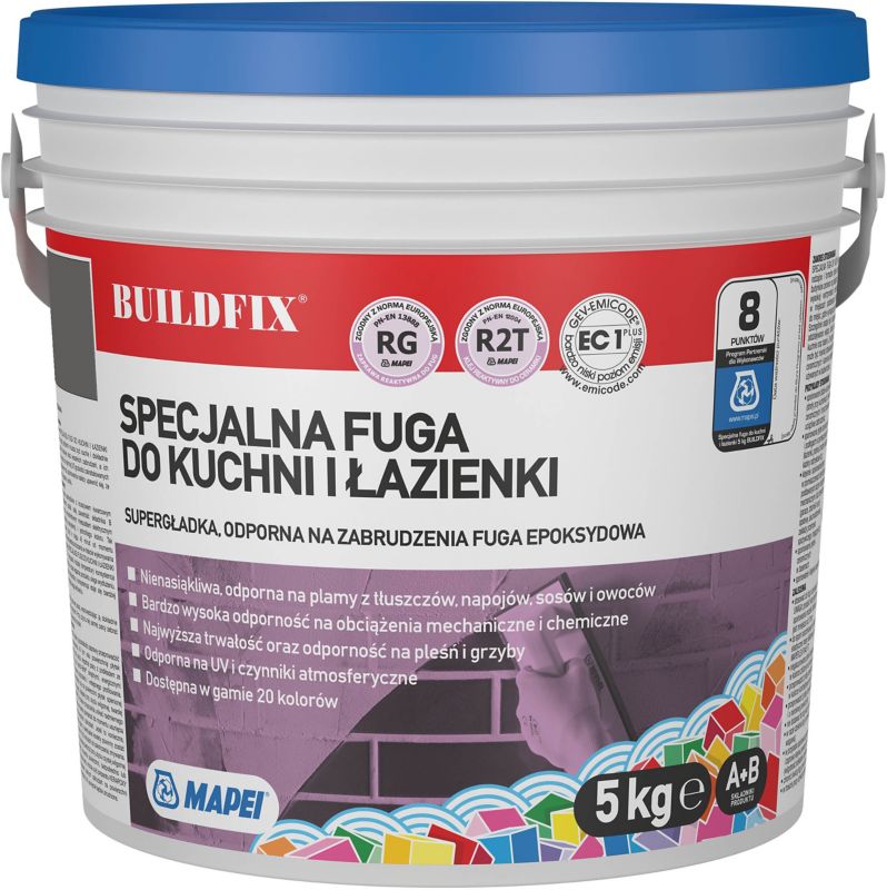 Mapei Buildfix malta do kuchyne a kúpeľne 114 antracit 5 kg