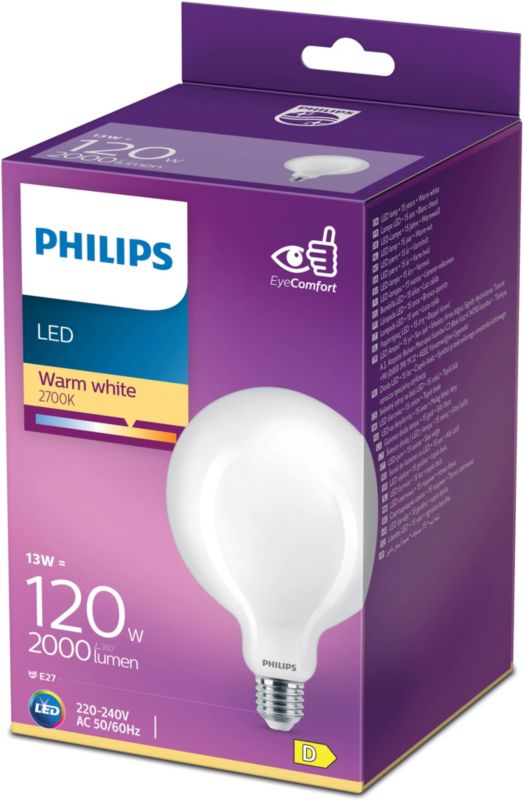 Philips G120 E27 dekoratívna LED žiarovka 2000 lm 2700 K