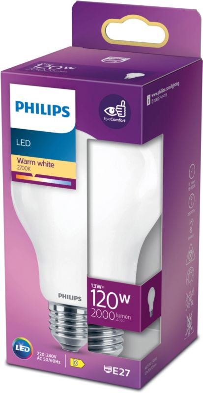 Sklenená LED žiarovka Philips A67 E27 2000 lm 2700 K
