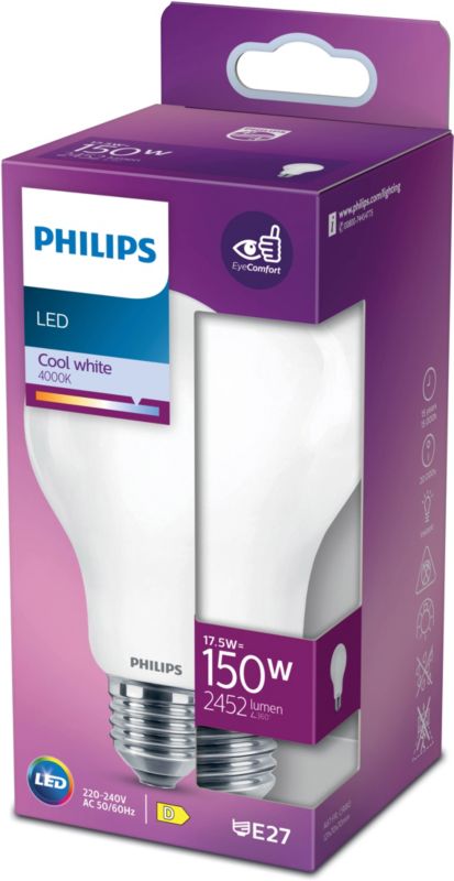 Sklenená LED žiarovka Philips A67 E27 2452 lm 4000 K