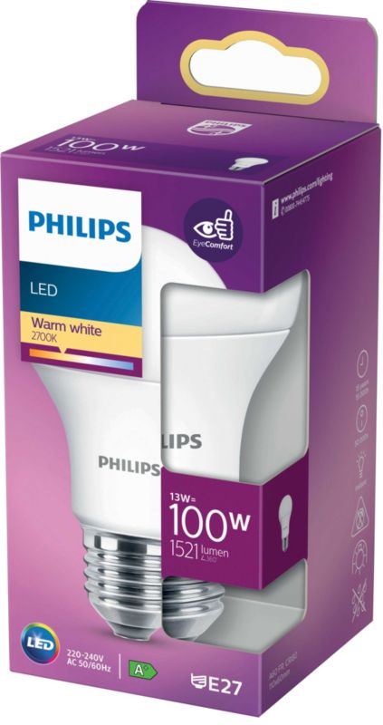 Philips A60 E27 LED žiarovka 1521 lm 2700 K